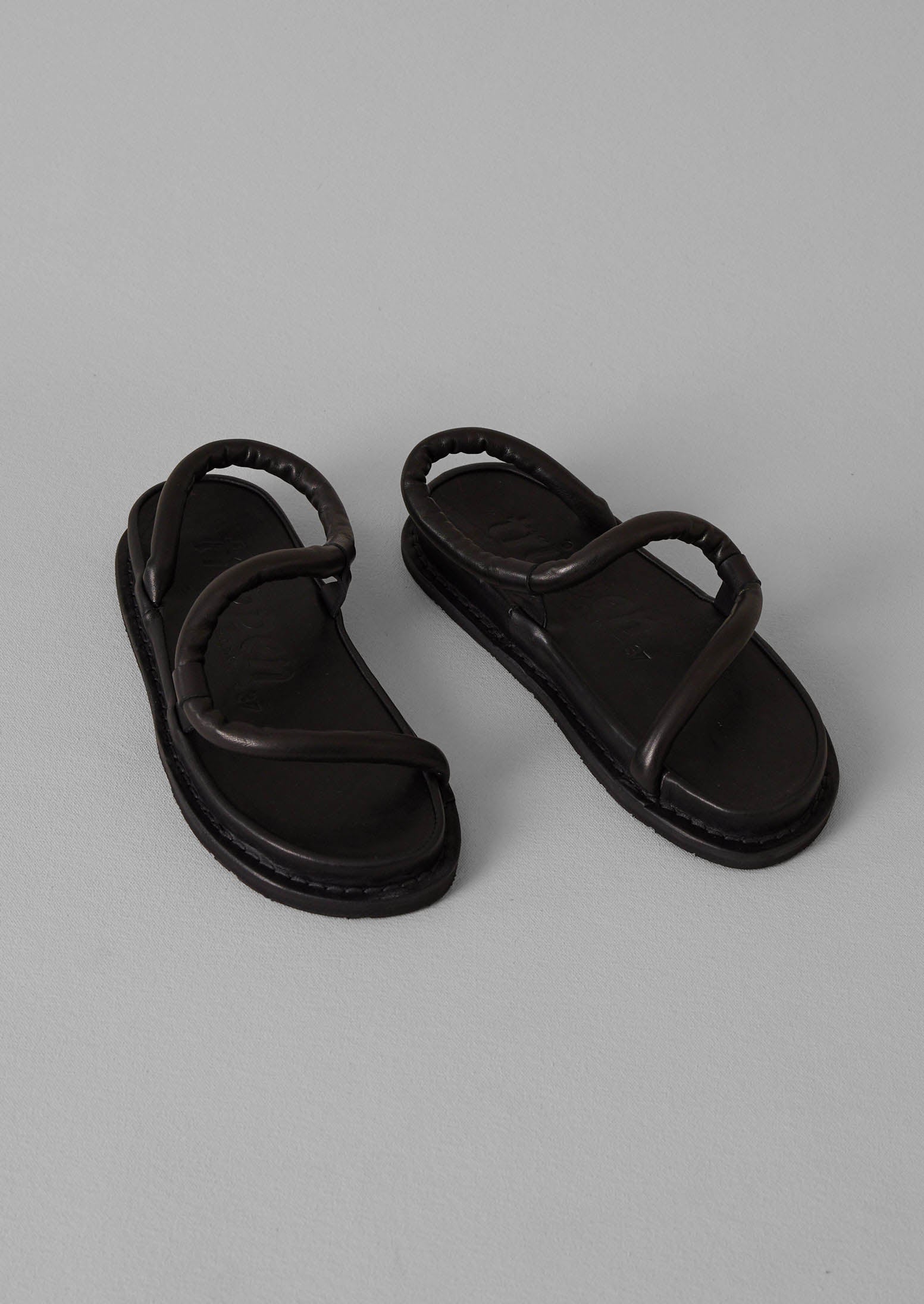 Trippen ZigZag Leather Sandals | Black | TOAST