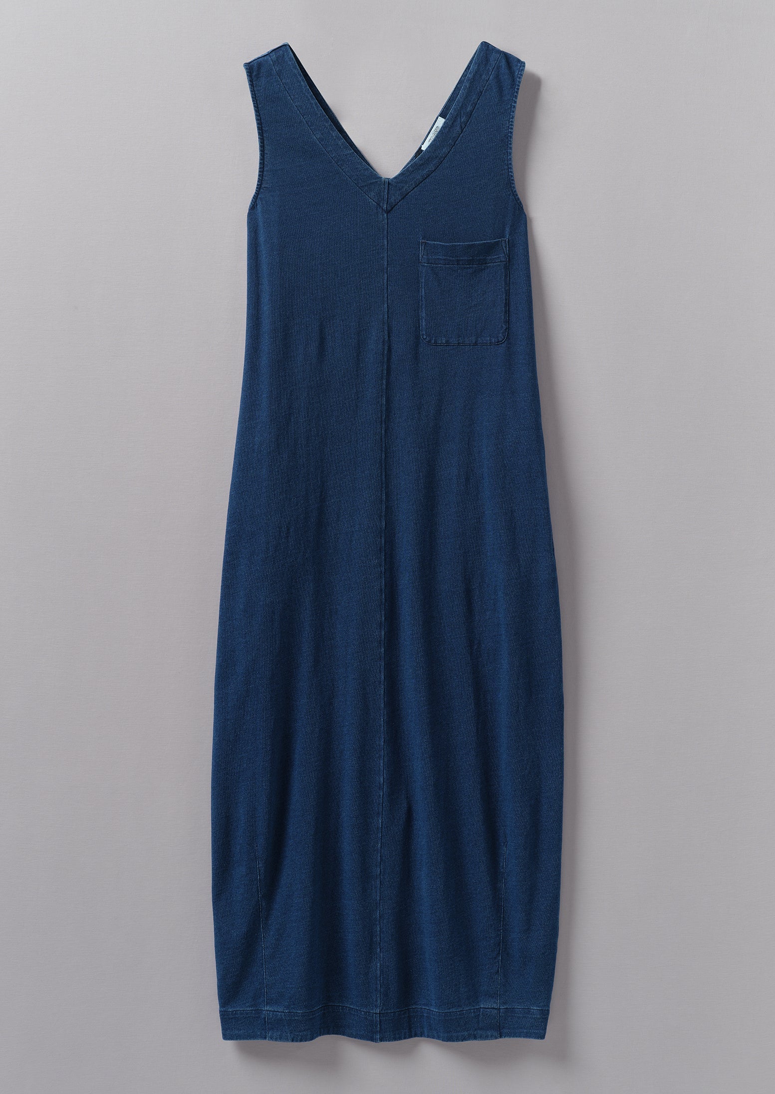 VNeck Cotton Jersey Dress Washed Indigo TOAST