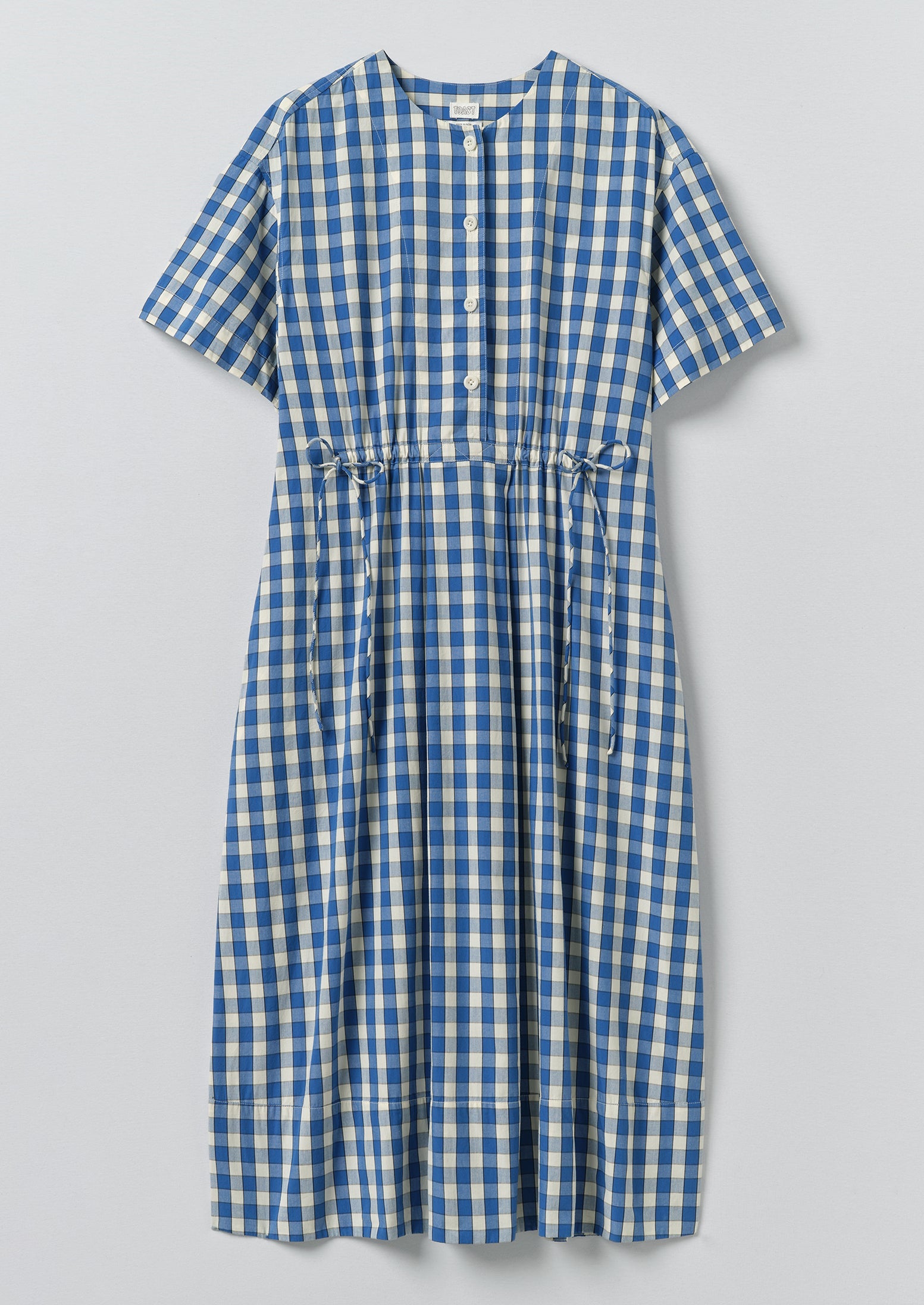blue gingham dress australia Fables Shirred Maxi Dress Blue Gingham