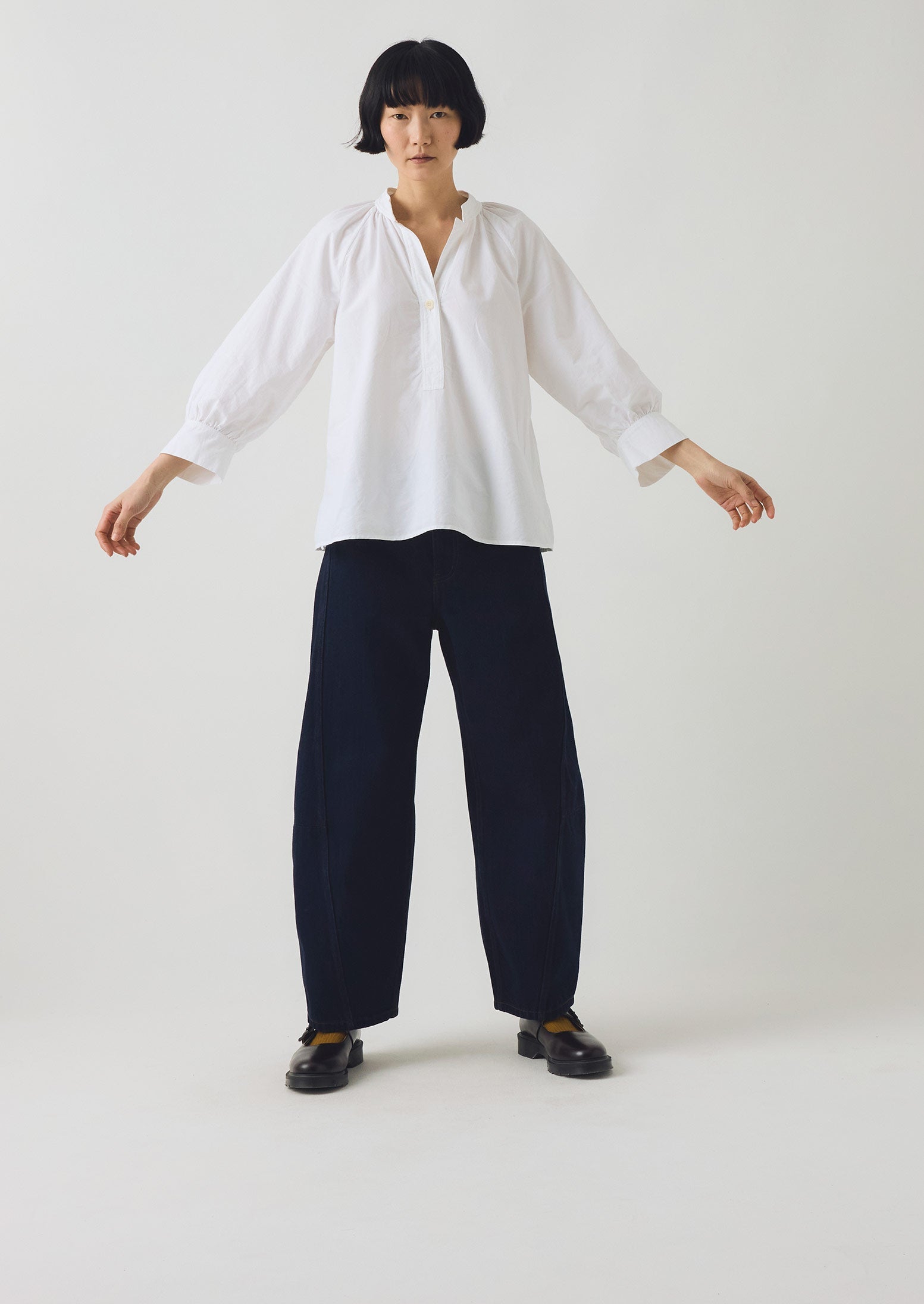 Catrin Cotton Oxford Easy Shirt | Chambray