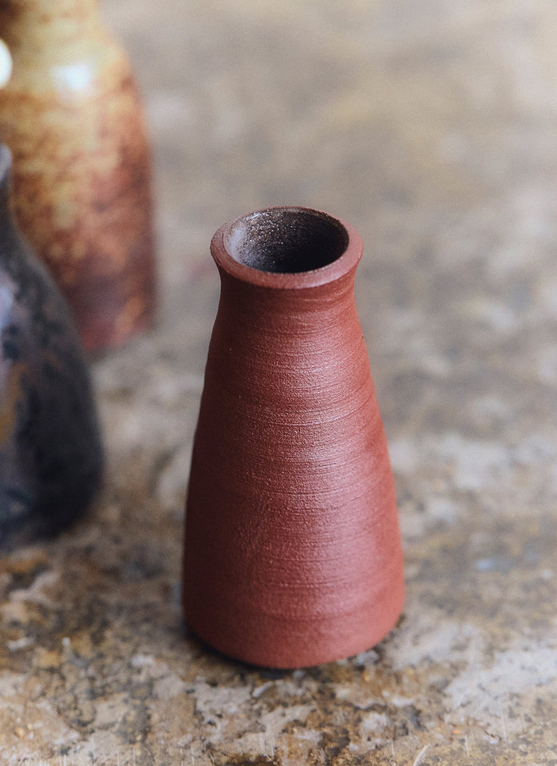 Laerke Moller Hansen Mini Red Stoneware Vase | Terracotta