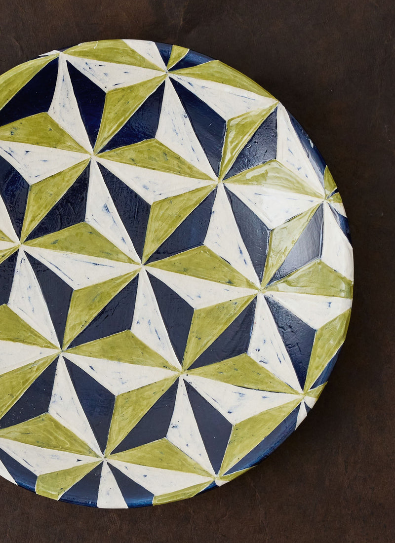 Hannah Watts Starry Eyed Platter | Rich Blue/Green