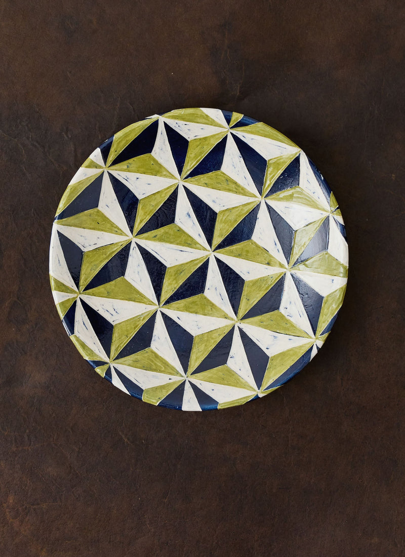 Hannah Watts Starry Eyed Platter | Rich Blue/Green