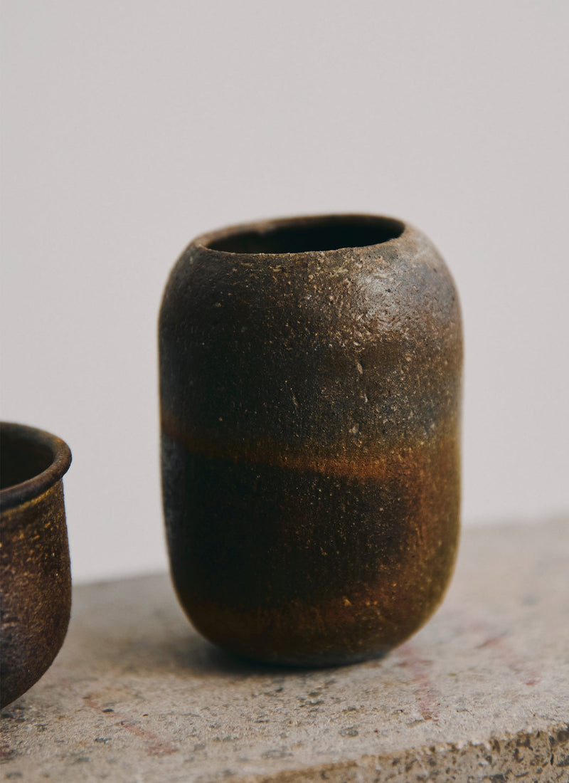Yuichi Romita Wood Fired Tea Caddy | Ash Brown