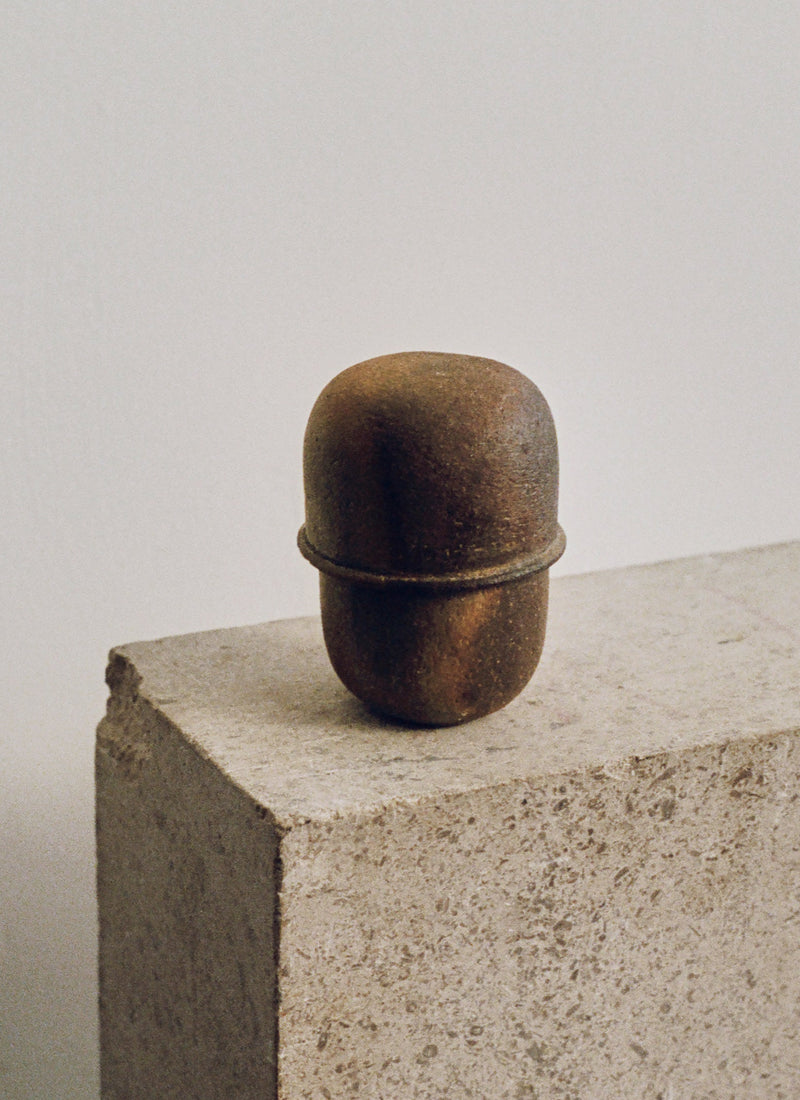 Yuichi Romita Wood Fired Tea Caddy | Ash Brown