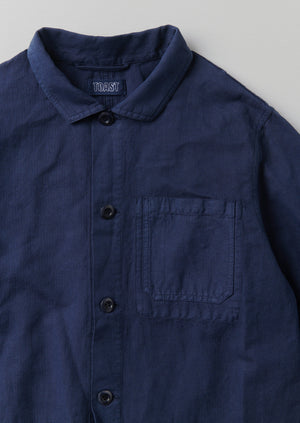 Arlo Garment Dyed Herringbone Jacket | Dark Indigo