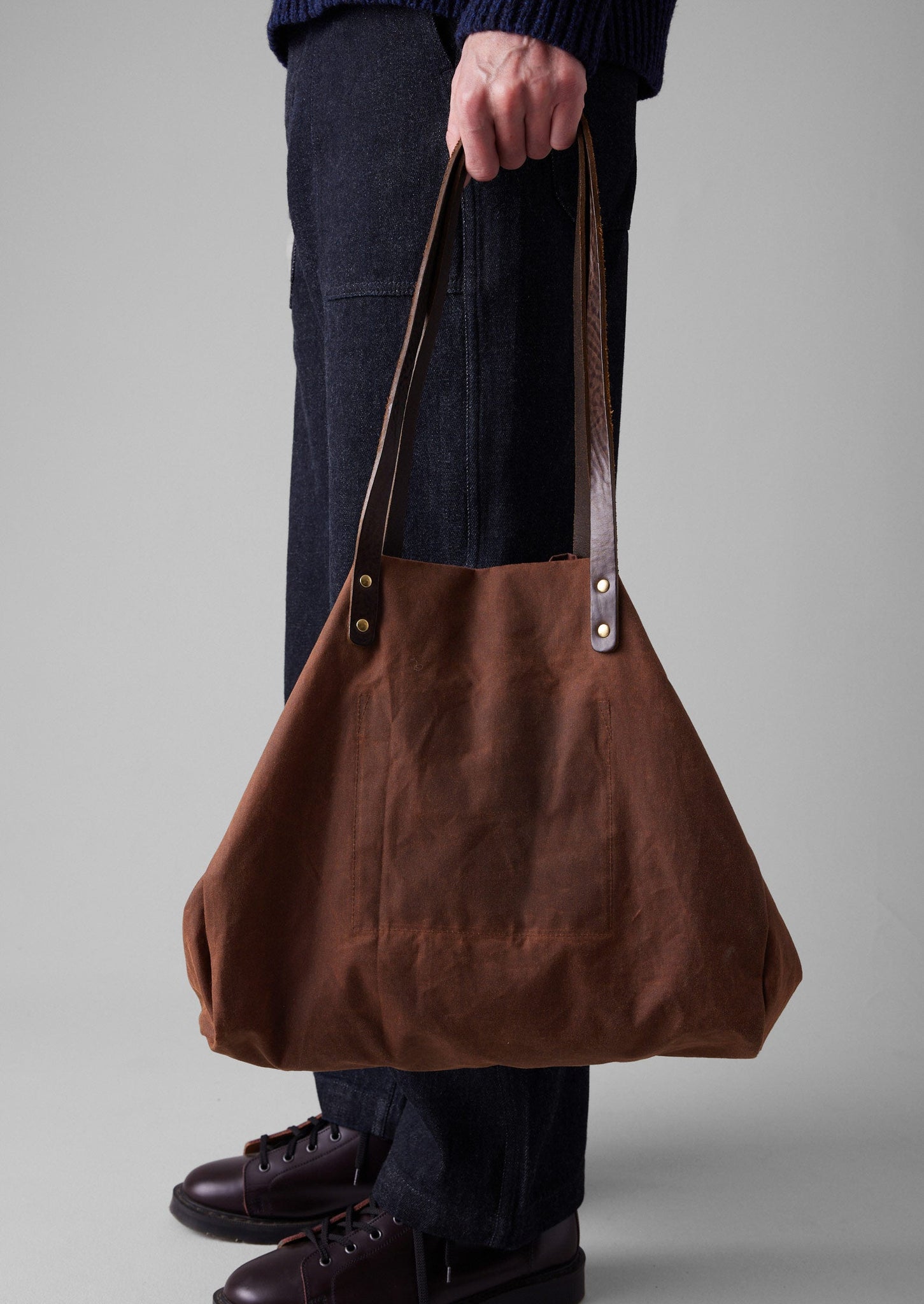 Kate Sheridan Waxed Cotton Tote | Chestnut