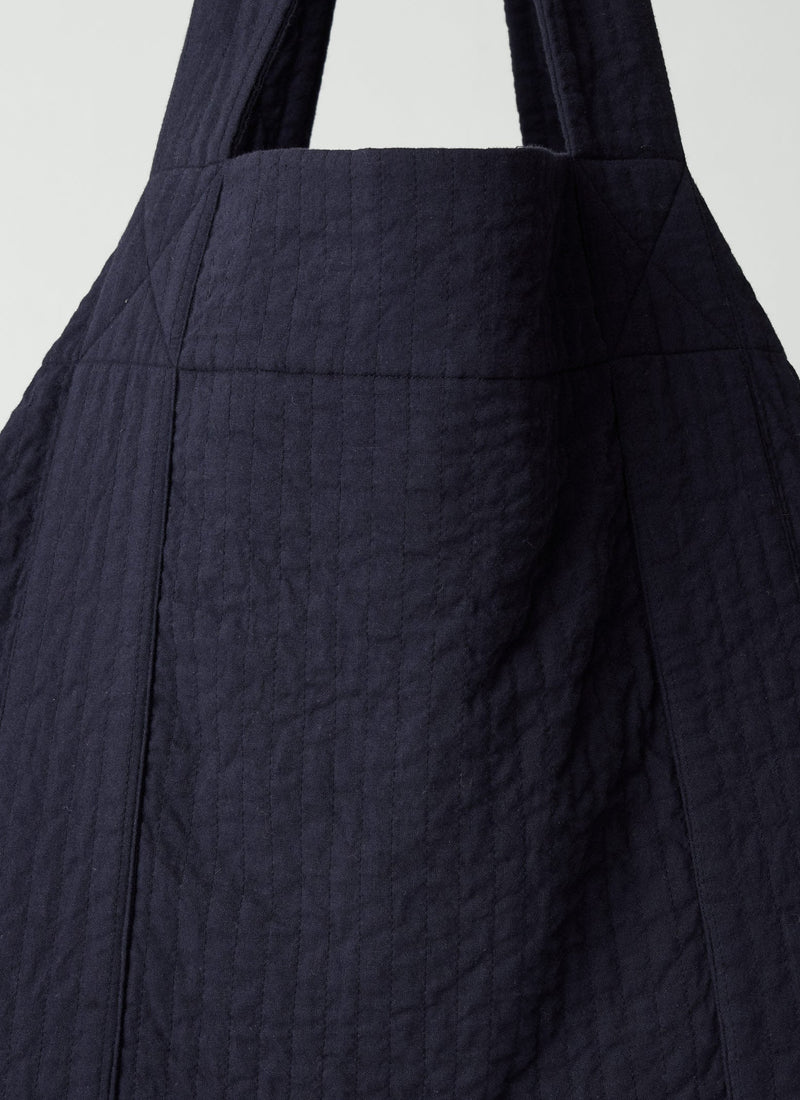 Quilted Cotton Lounge Bag | Indigo Blue