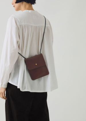 Kate Sheridan Leather Erin Pouch | Chestnut