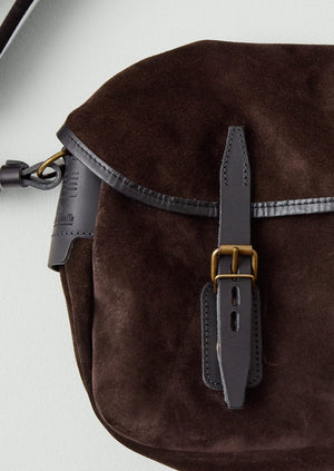 Bleu De Chauffe Musette Suede Bag | Marron Brown