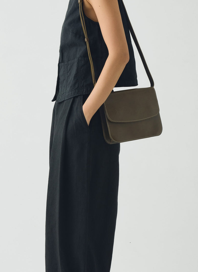 Laperruque Leather Cross Body Bag | Olive