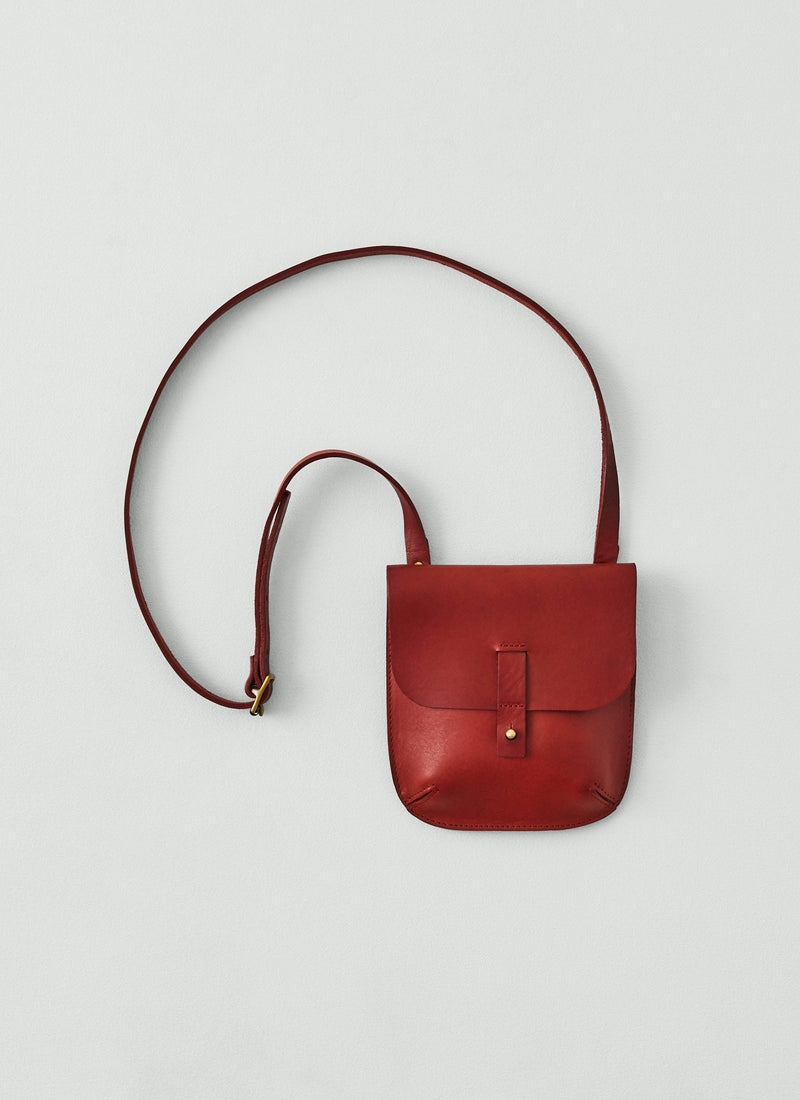 Kate Sheridan Leather Mini Field Bag | Redcurrant