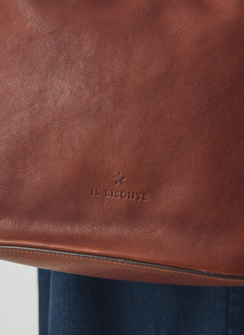 Il Bisonte Leather Bucket Bag | Sepia