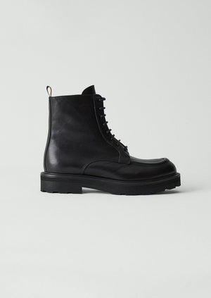 Sturlini Leather Lace Up Boots | Black
