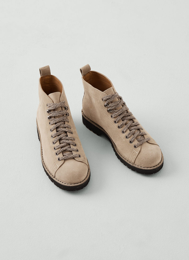 Fracap Suede Monkey Boots | Taupe