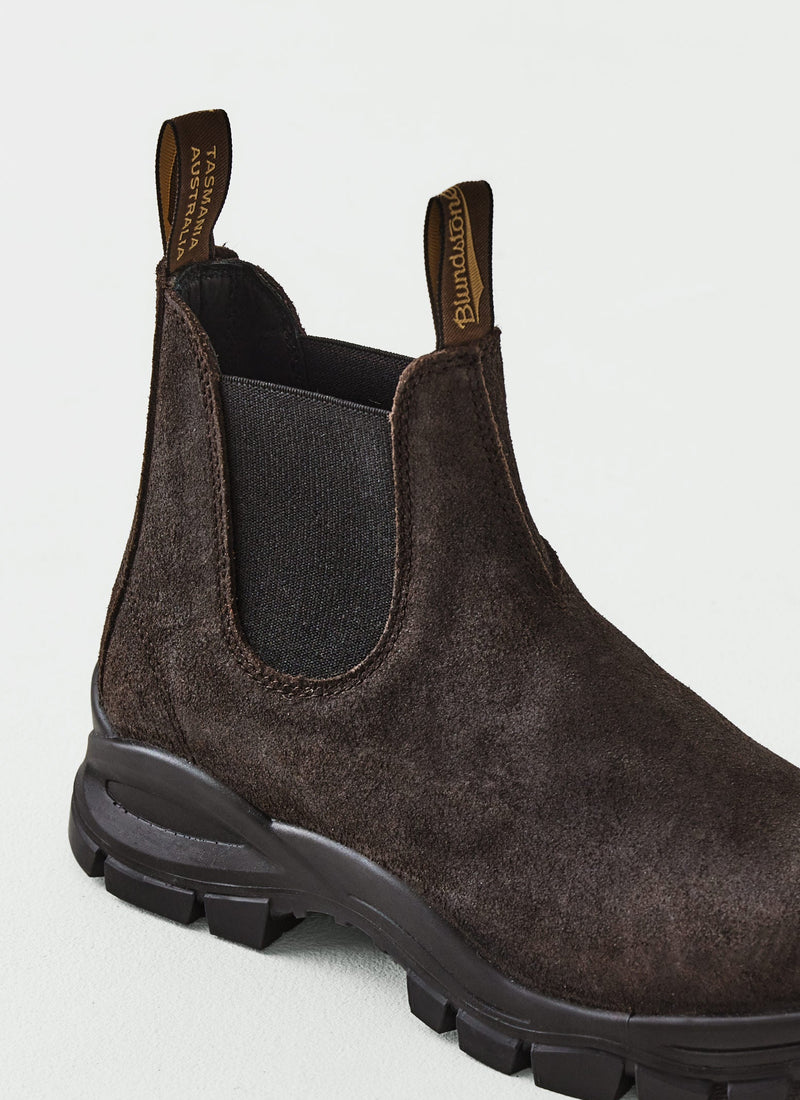 Blundstone Wax Suede Lug Boots | Dark Brown