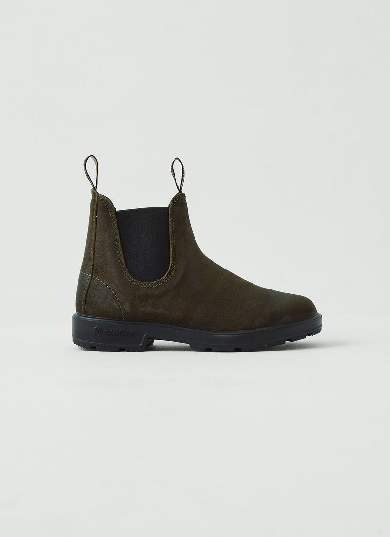 Blundstone Originals Waxed Suede Boots | Dark Olive