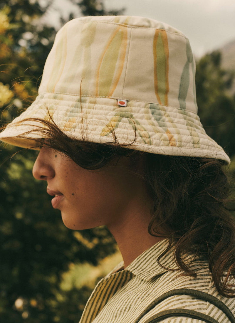 Romualda Hand Painted Reversible Bucket Hat | Ecru/Multi