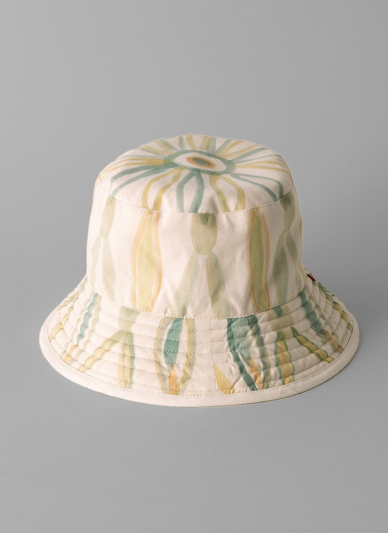 Romualda Hand Painted Reversible Bucket Hat | Ecru/Multi
