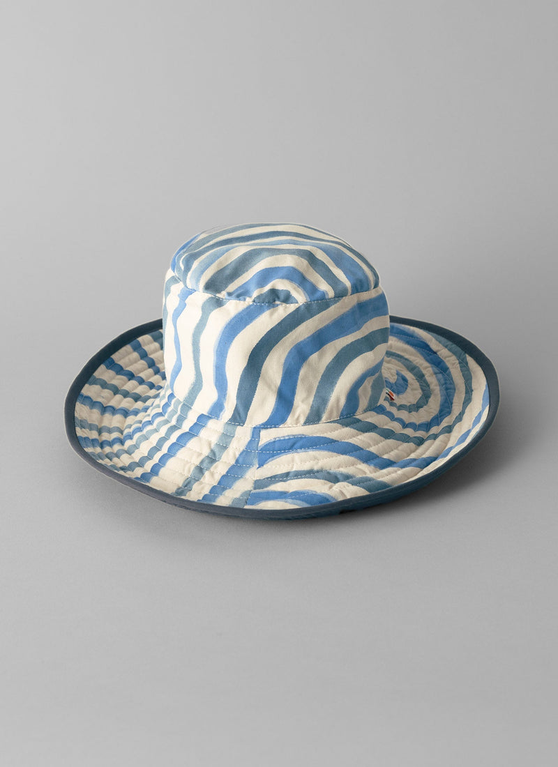 Romualda Hand Painted Grande Reversible Hat | Slate/Blue