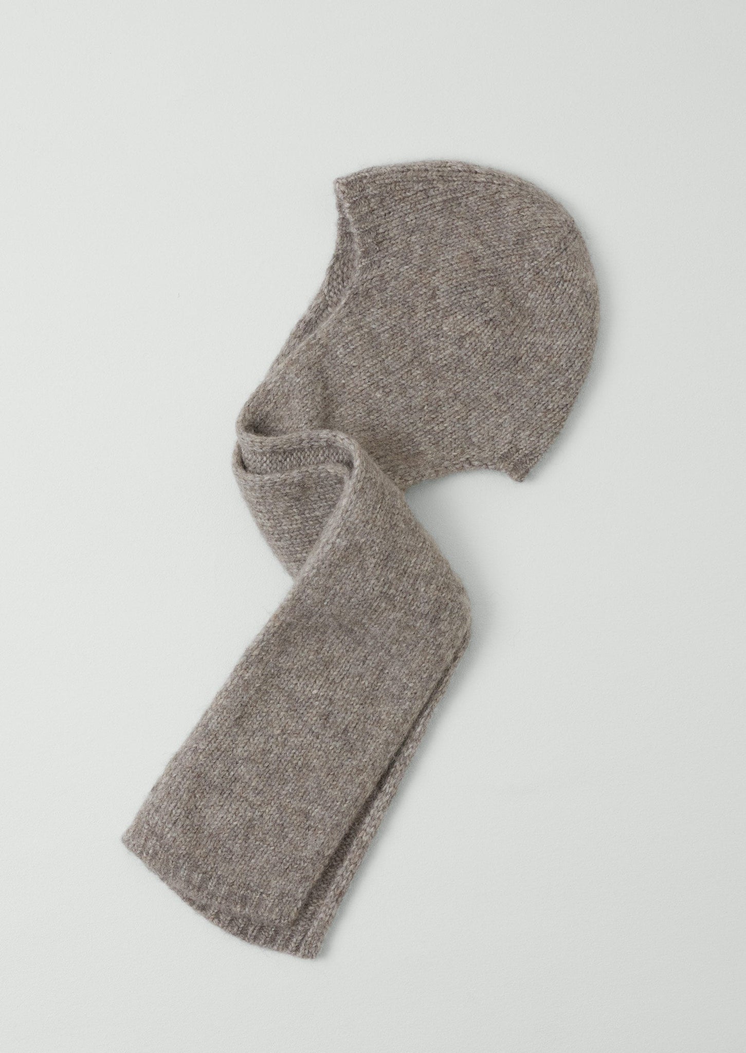 Lofty Alpaca Hooded Scarf | Stone
