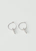 Sally Lacock Sculpted Seed Charm Hoops | Silver