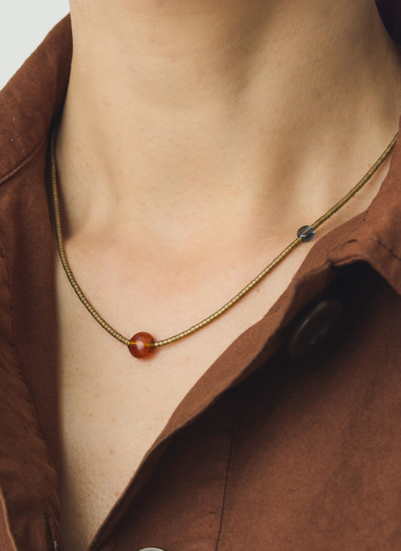 Helena Rohner Harvest Miyuki Bead Necklace | Olive