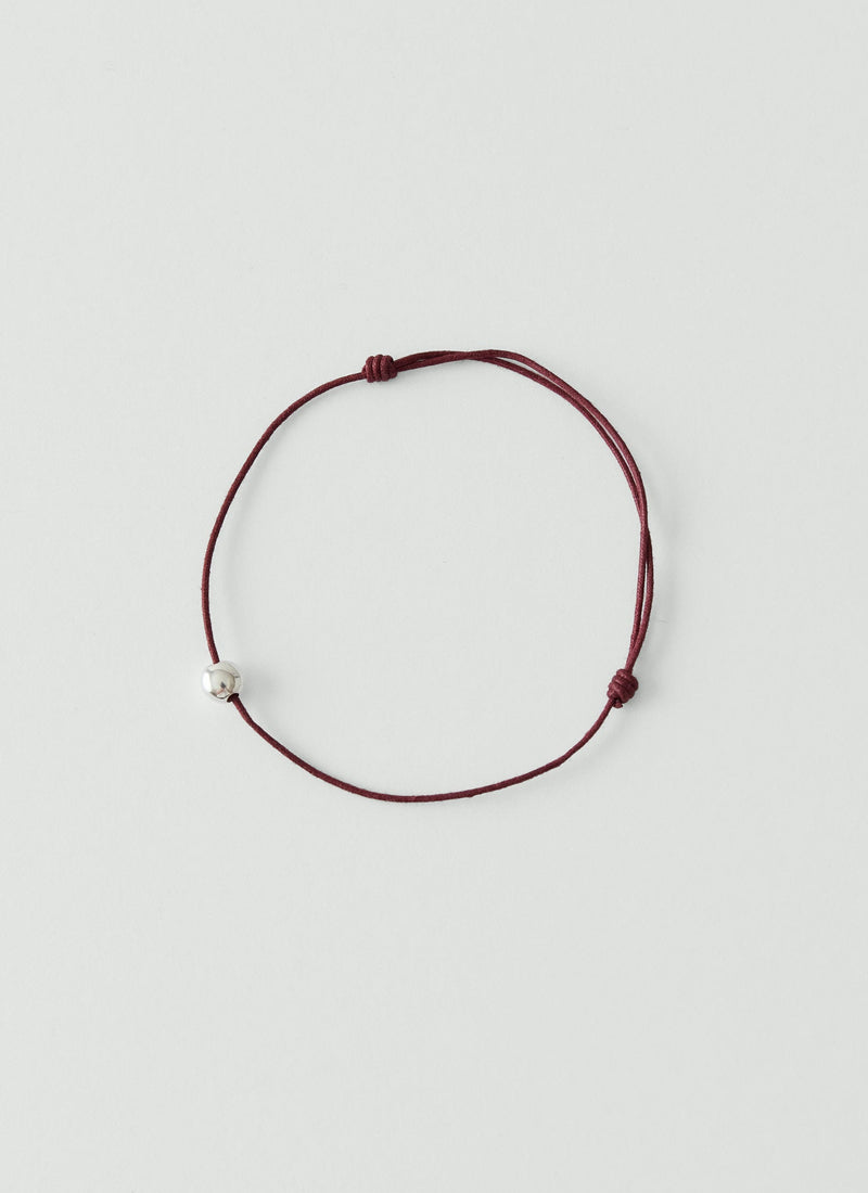 Helena Rohner Large Silver Bead String Bracelet | Plum/Silver