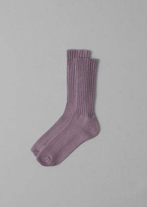 Escuyer Cotton Socks | Off Purple