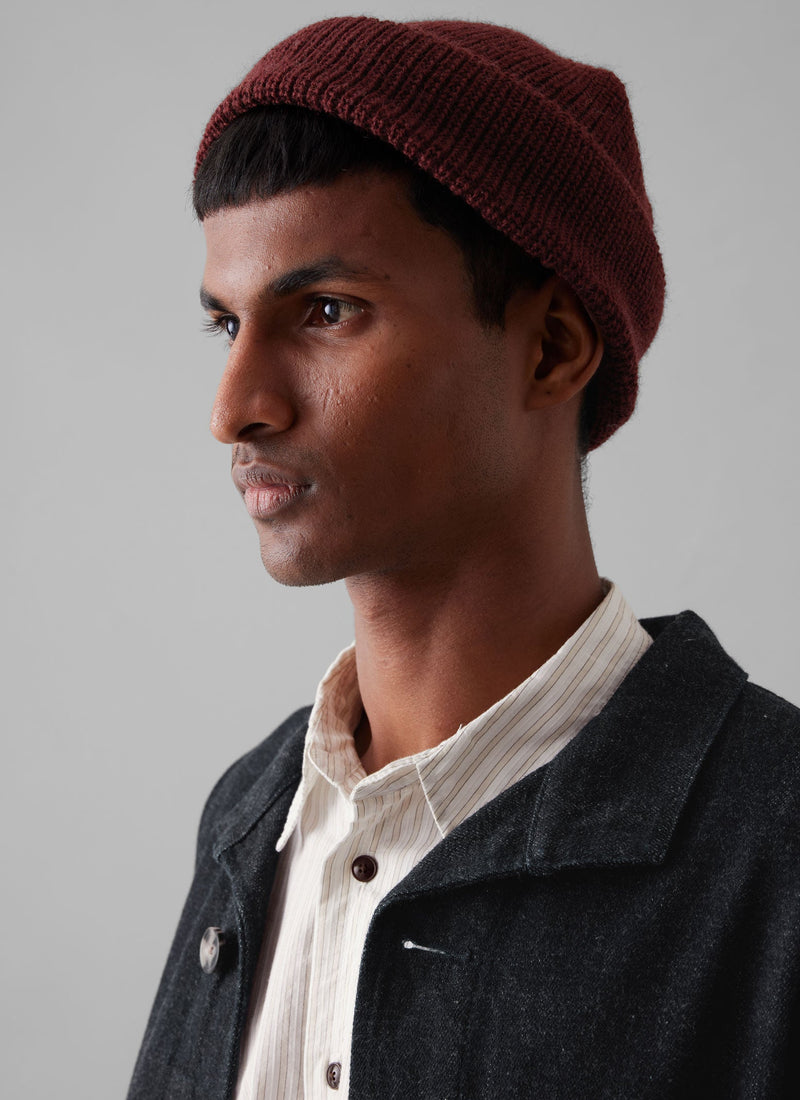 Heimat Mechanic Wool Hat | Burgundy