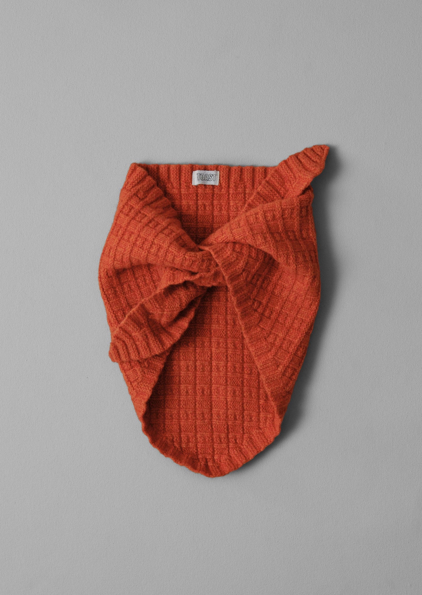 Grid Stitched Knitted Bandana | Ember