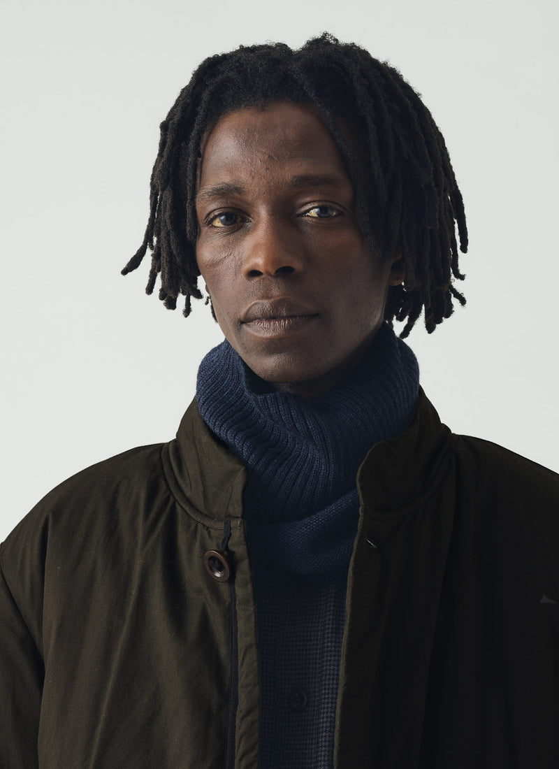 Rototo Merino Seamless Snood | Navy