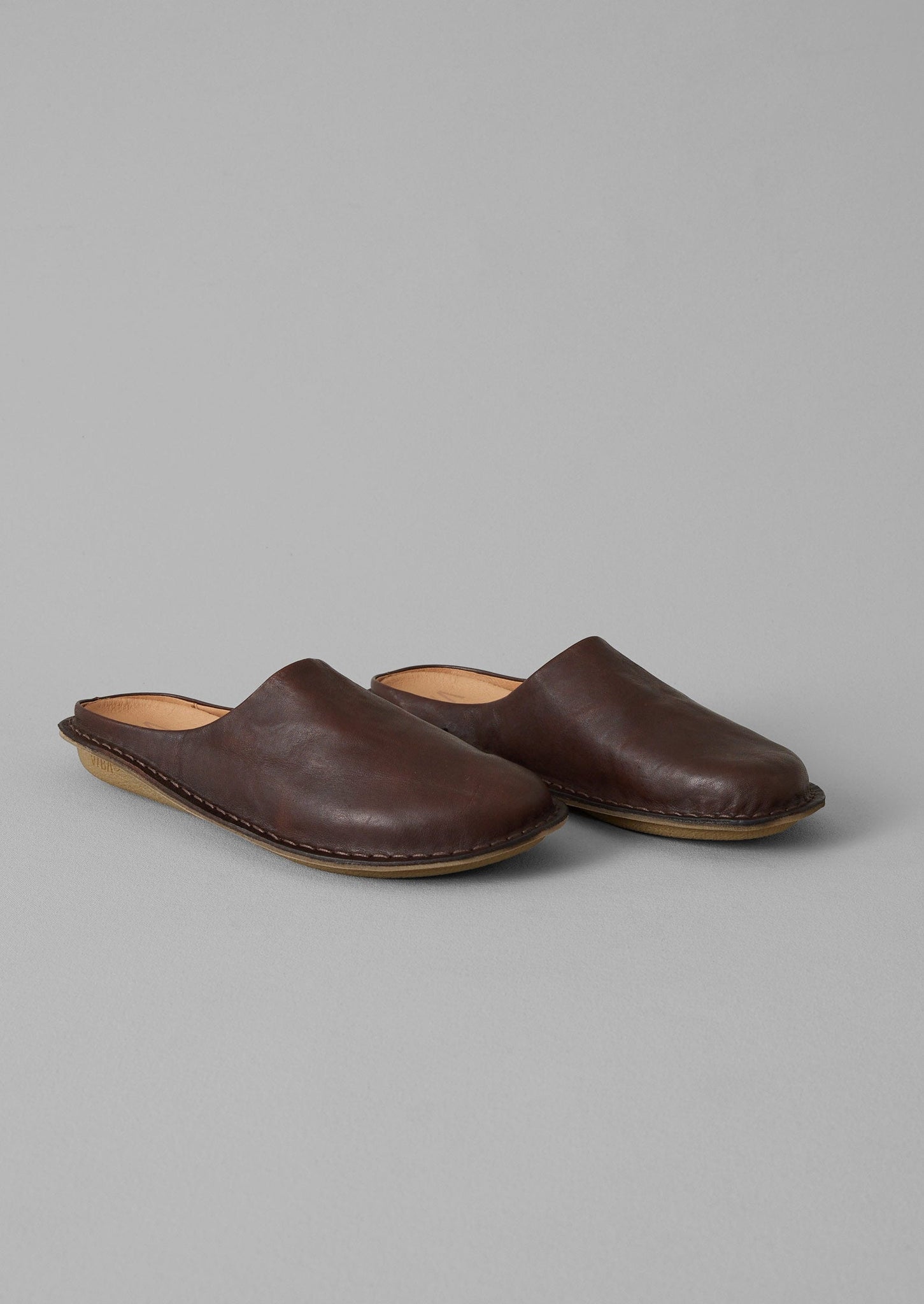 Vibae Leather Mules | Cocoa Brown