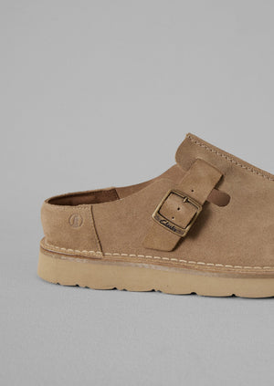 Clarks Suede Buckle Shoes | Sand