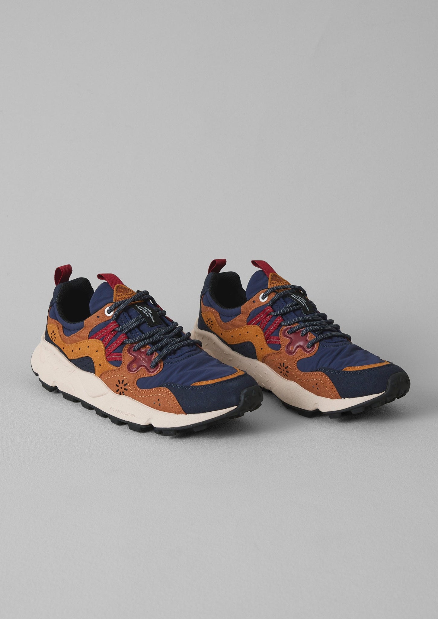 Flower Mountain Yamano Kaiso Panelled Trainers | Indigo/Ginger