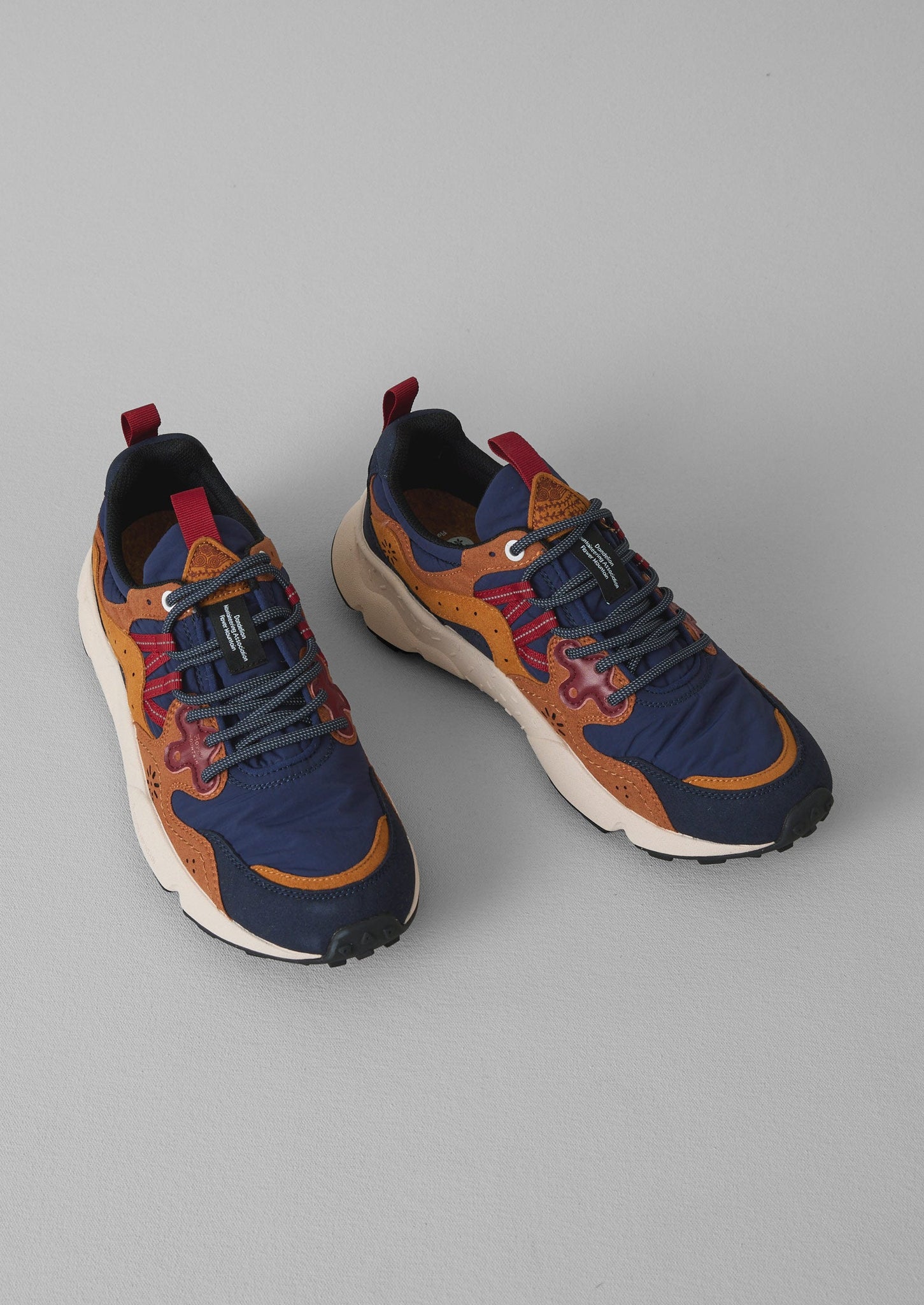 Flower Mountain Yamano Kaiso Panelled Trainers | Indigo/Ginger