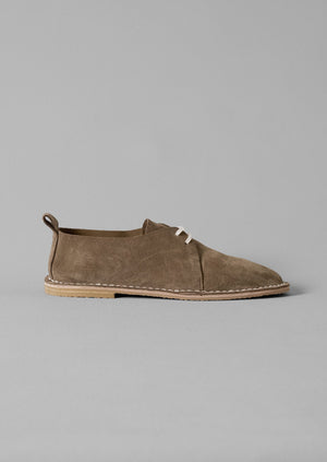 Steve Mono Suede Lace Up Shoes | Olive