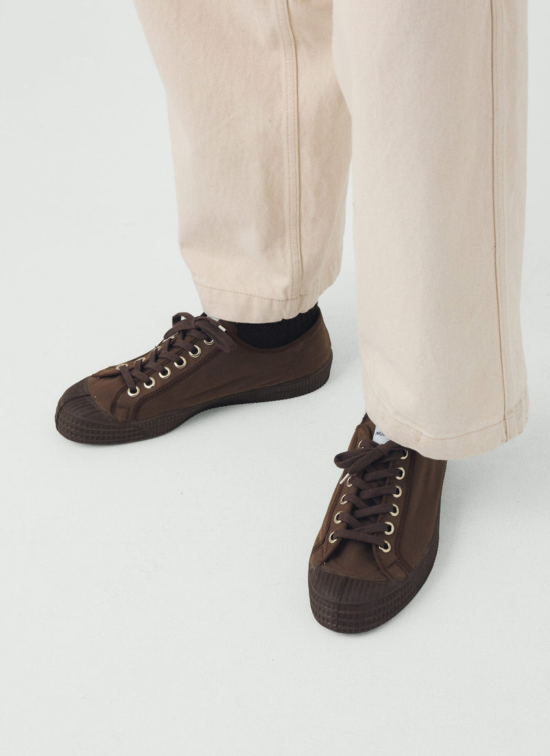Novesta Star Master Waxed Cotton Trainers | Chocolate Brown