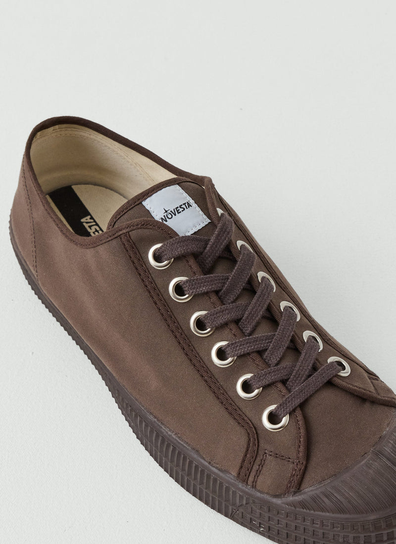 Novesta Star Master Waxed Cotton Trainers | Chocolate Brown