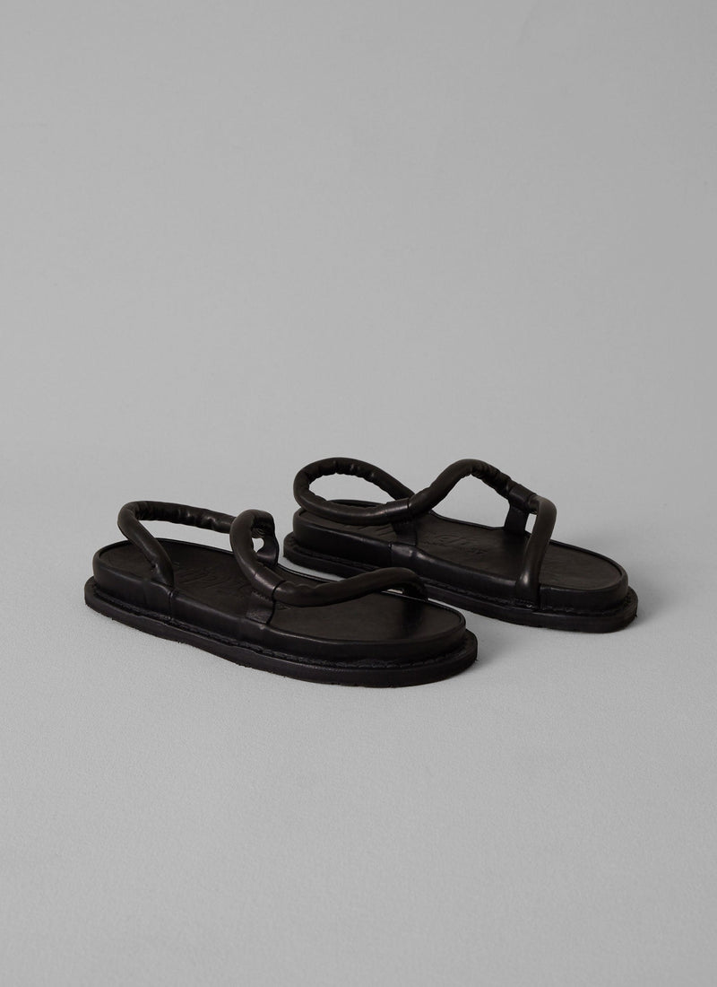 Trippen ZigZag Leather Sandals | Black
