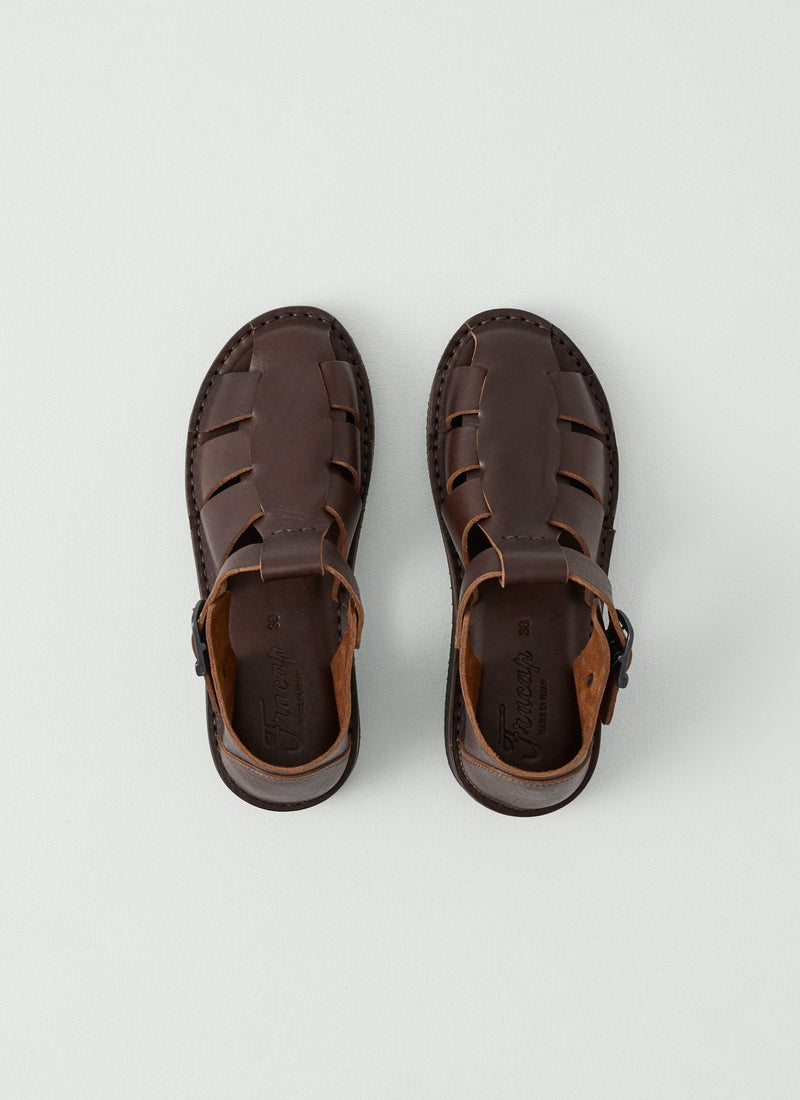Fracap Fred Sandals | Dark Brown
