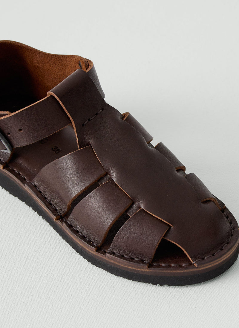 Fracap Fred Sandals | Dark Brown