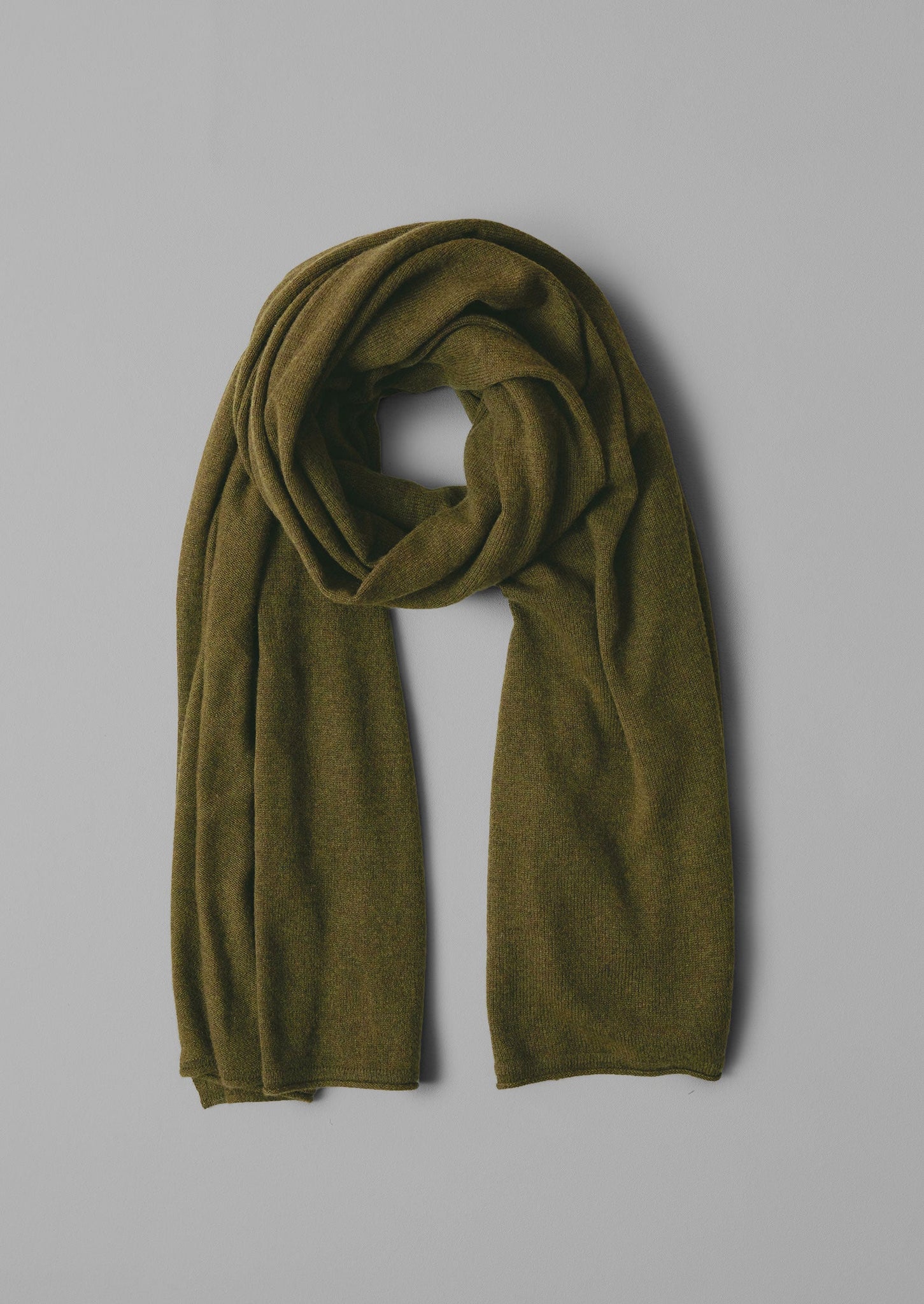 Cashmere Wool Wrap Scarf | Olive