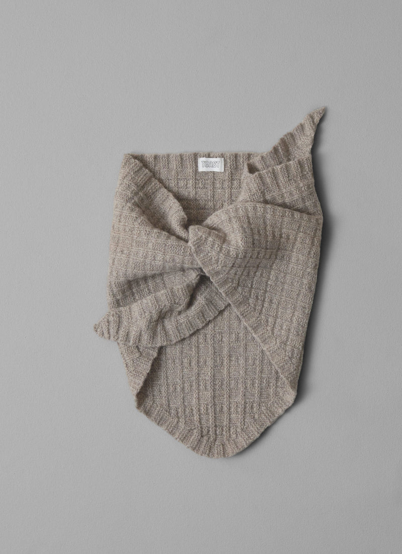 Knitted Wool Bandana | Tawney