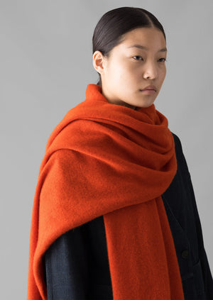 Cashmere Wool Wrap Scarf | Pumpkin