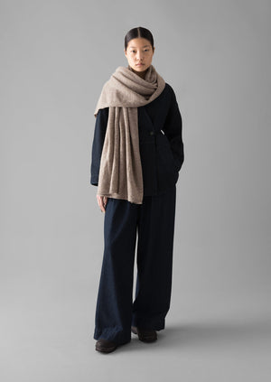 Cashmere Wool Wrap Scarf | Pebble