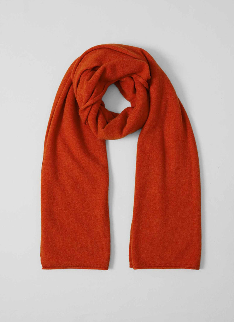 Cashmere Wool Wrap Scarf | Pumpkin