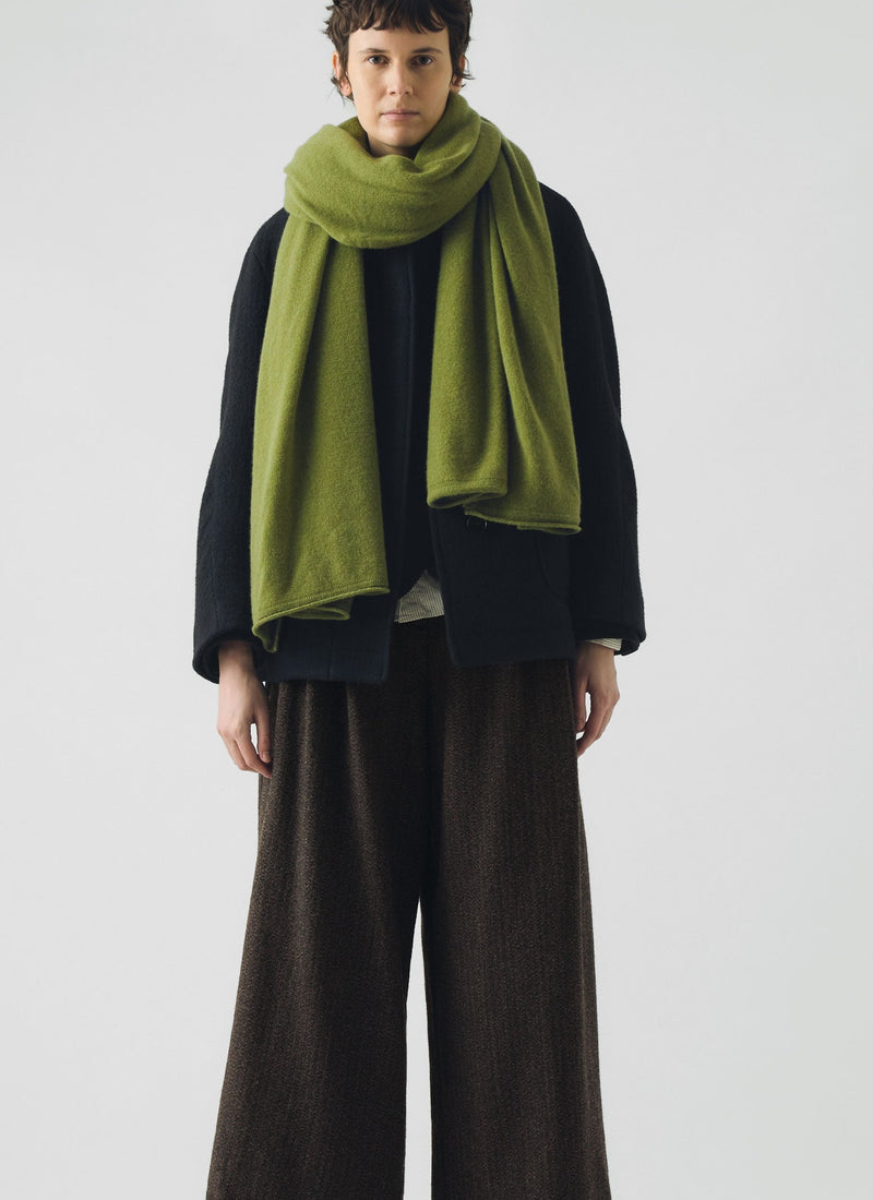 Cashmere Wool Wrap Scarf | Soft Green
