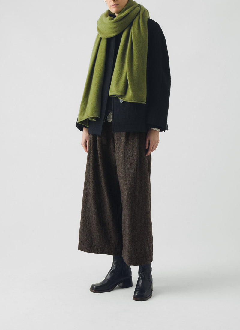Cashmere Wool Wrap Scarf | Soft Green