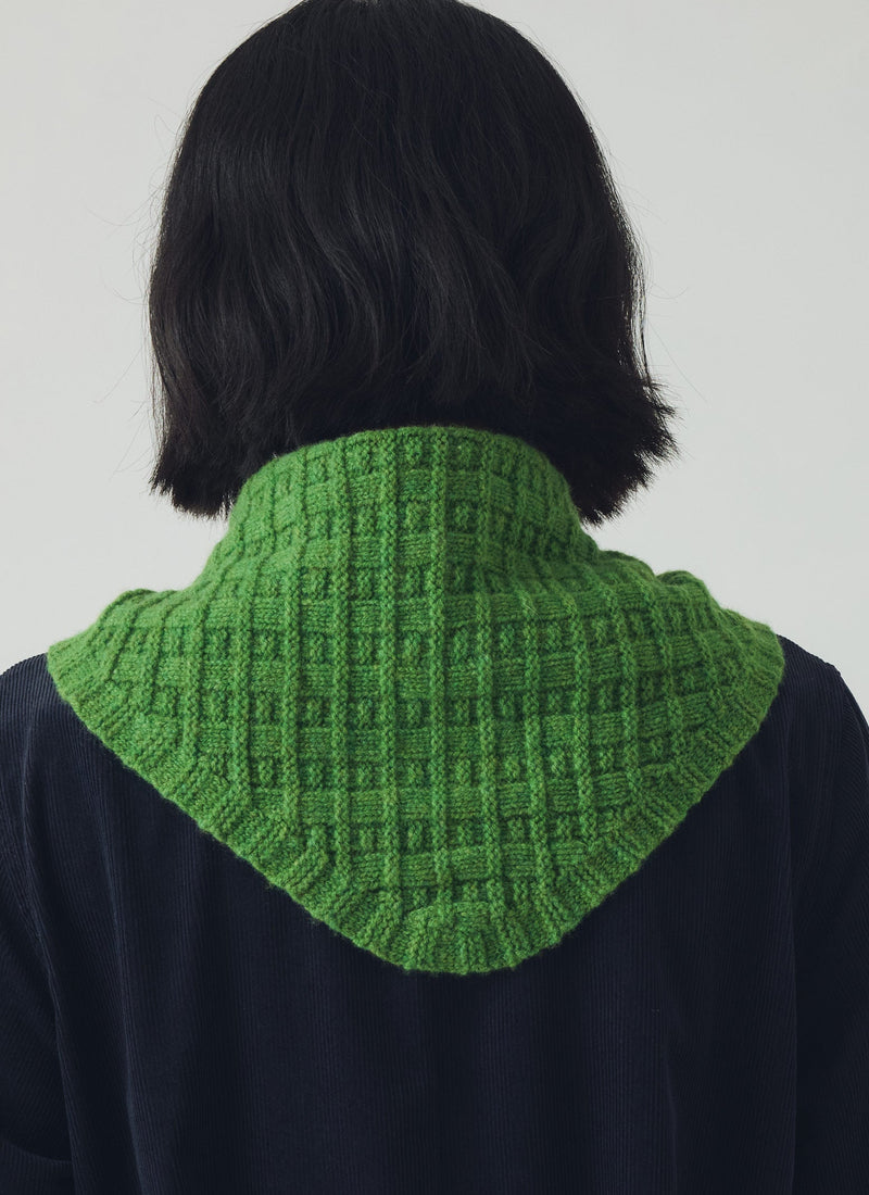 Knitted Wool Bandana | Garden Green